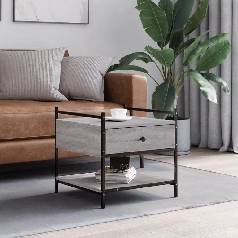 Maison Exclusive - Tavolino da salotto grigio Sonoma 50x50x50 cm Materiale ligneo