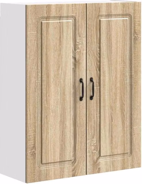 Mobile pensile da cucina moderno con ante a battente in finitura legno marrone opaco L/P/H: 80 x 27,32 x 100 cm