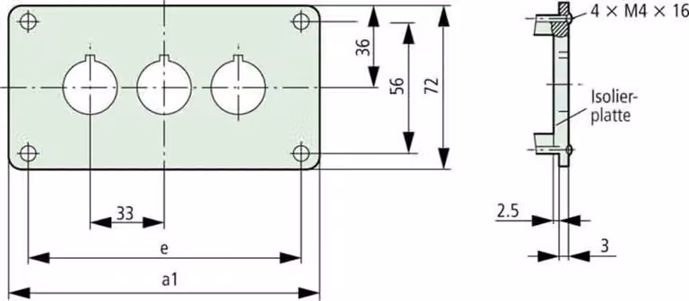 Pannello di installazione Eaton M22-E3 216544