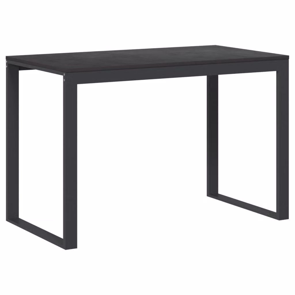Scrivania per Computer Nera 110x60x73 cm in Legno Multistrato