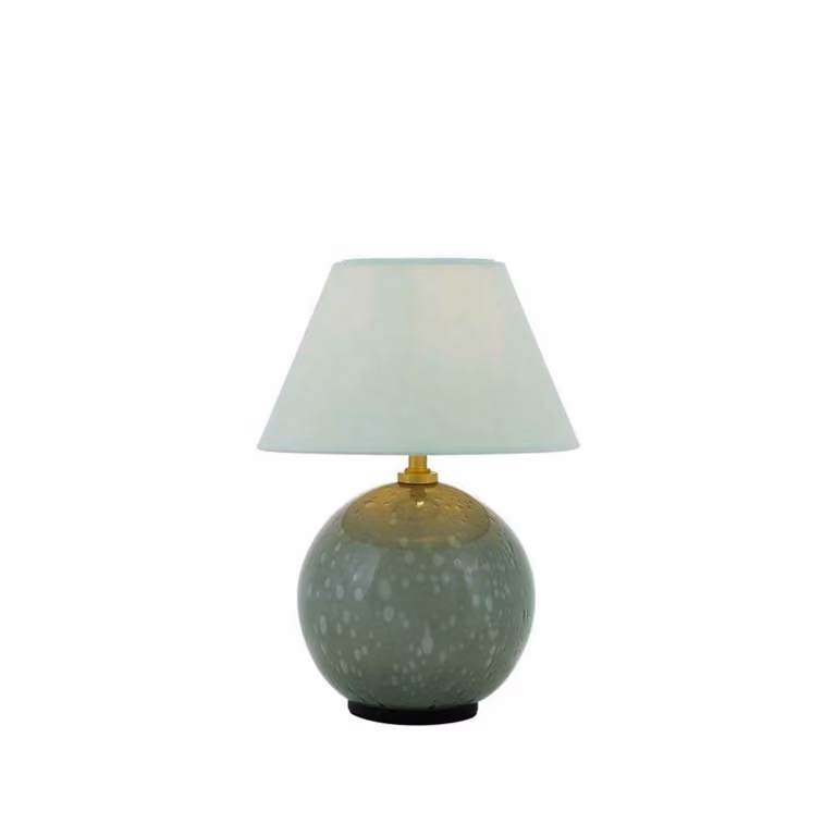 Globen Lighting Lampada da tavolo IRIS, dimmerabile, Verde, Soggiorno / Sala da pranzo, Tessuto / Stoffa / Seta, Vintage, Lampada da tavolo