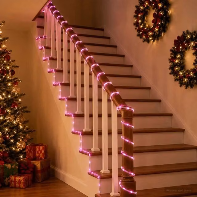 Tubo luminoso LED di Natale 2400 LED Rosa 100 m 42050440