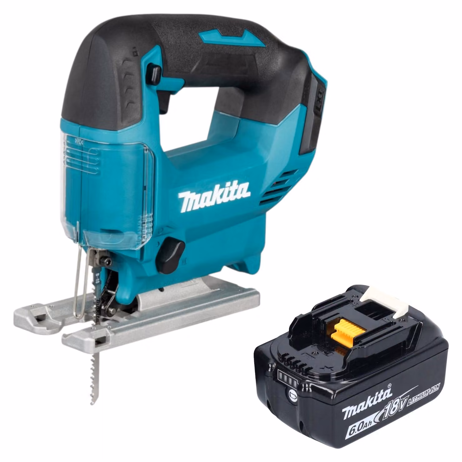 Seghetto alternativo a oscillazione Makita DJV 186 G1 18 V + 1x batteria 6,0 Ah - senza caricabatterie