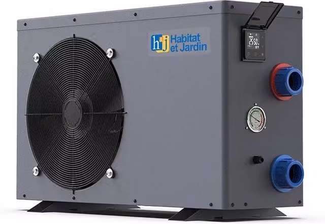 Pompa di calore Habitat Et Jardin da 9 kW con modulo Wi-Fi, colore grigio – 1