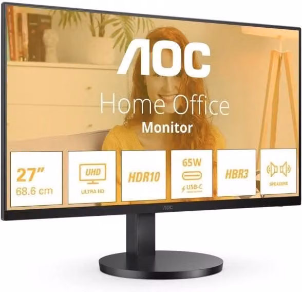 Monitor PC AOC U27B3CF da 27 pollici 4K Ultra HD LCD IPS Nero