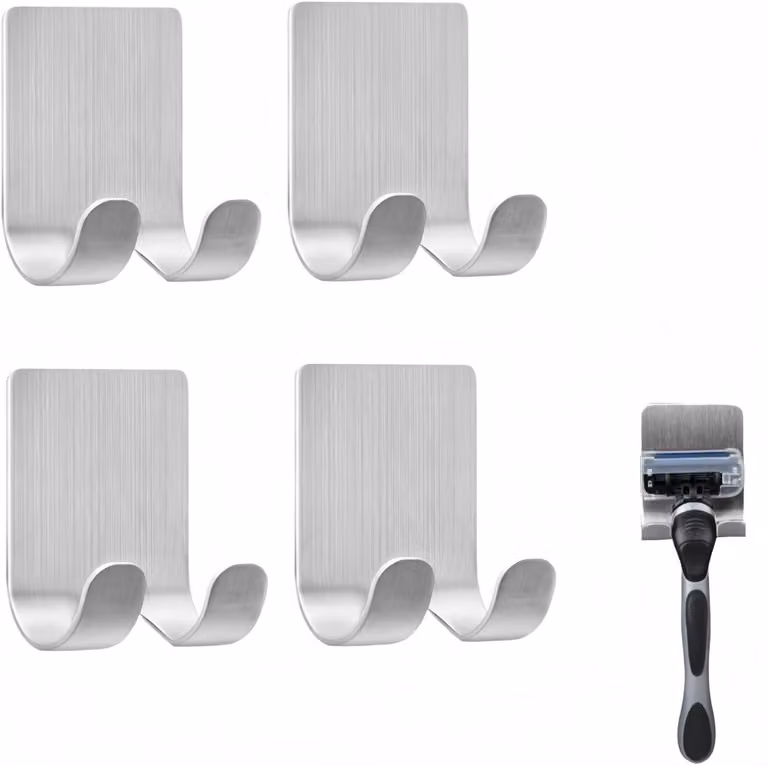 Supporti adesivi per schermi, impermeabili, confezione da 4 pezzi, dimensioni 2,36 x 1,77 x 1,2 cm, ideali per il bagno