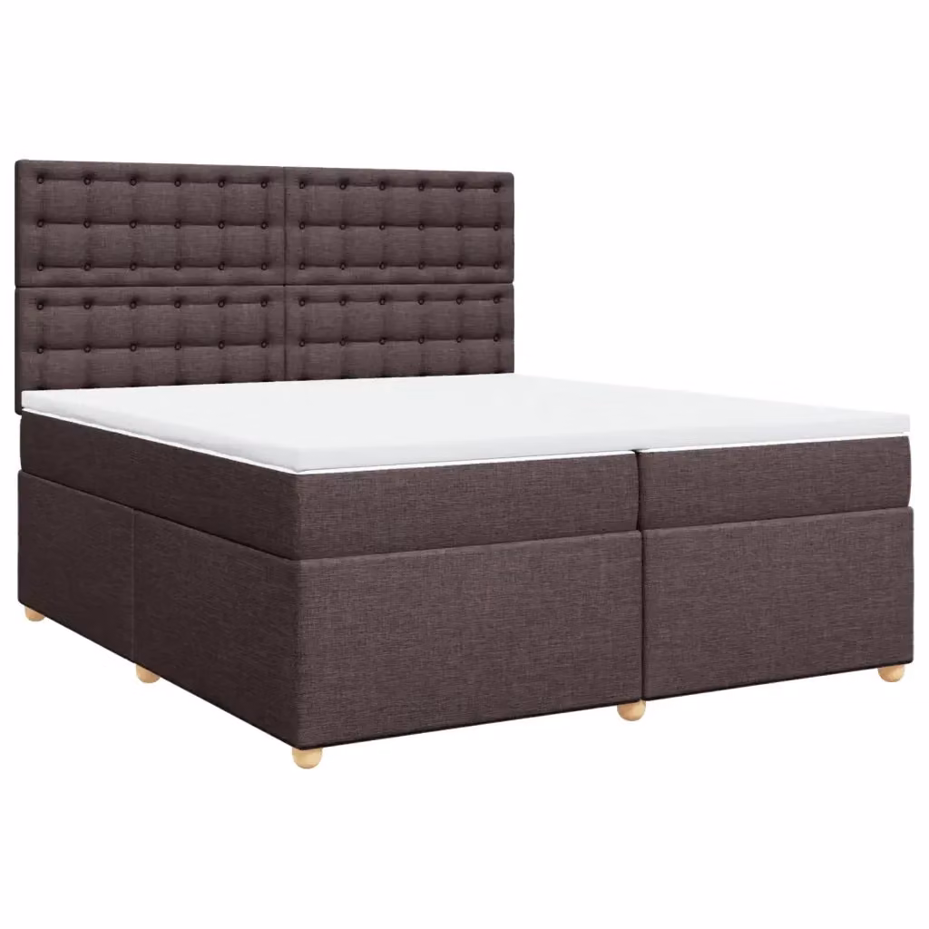 Letto Ibrido con Giroletto a Molle e Materasso vidaXL, Marrone e Bianco, L/P: 200 x 200 cm – 2