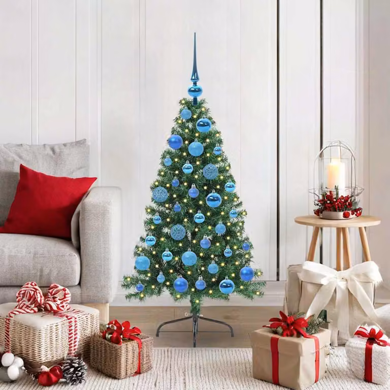 Maison Exclusive - Albero di Natale artificiale preilluminato verde 120 cm PVC