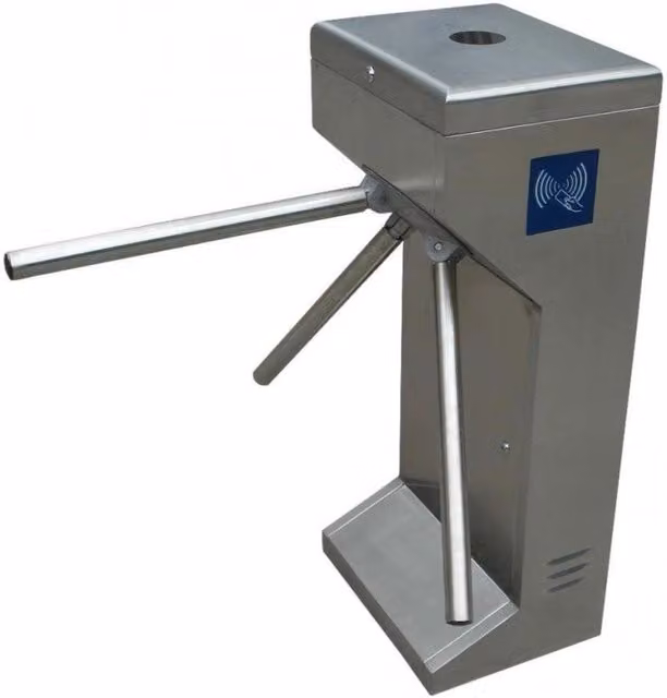 Tornello barriera verticale a tripode in acciaio inox color argento senza marca