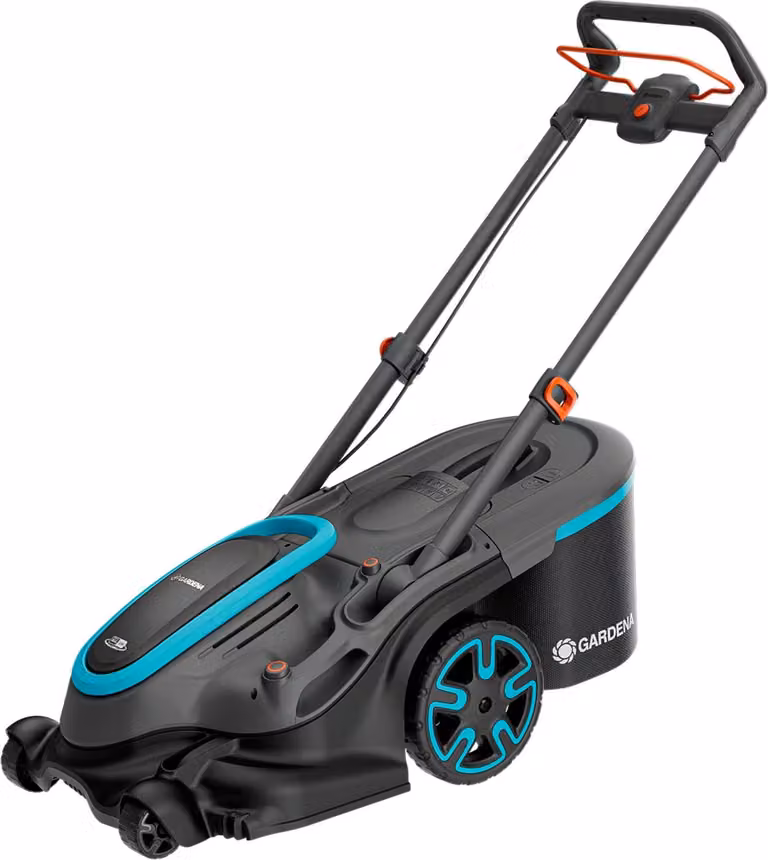 GARDENA 14646-65 GARDENA PowerMax Duo 46/36V PA4 Tosaerba a batteria da 18,0 V per superfici fino a 350 m², con 2 batterie