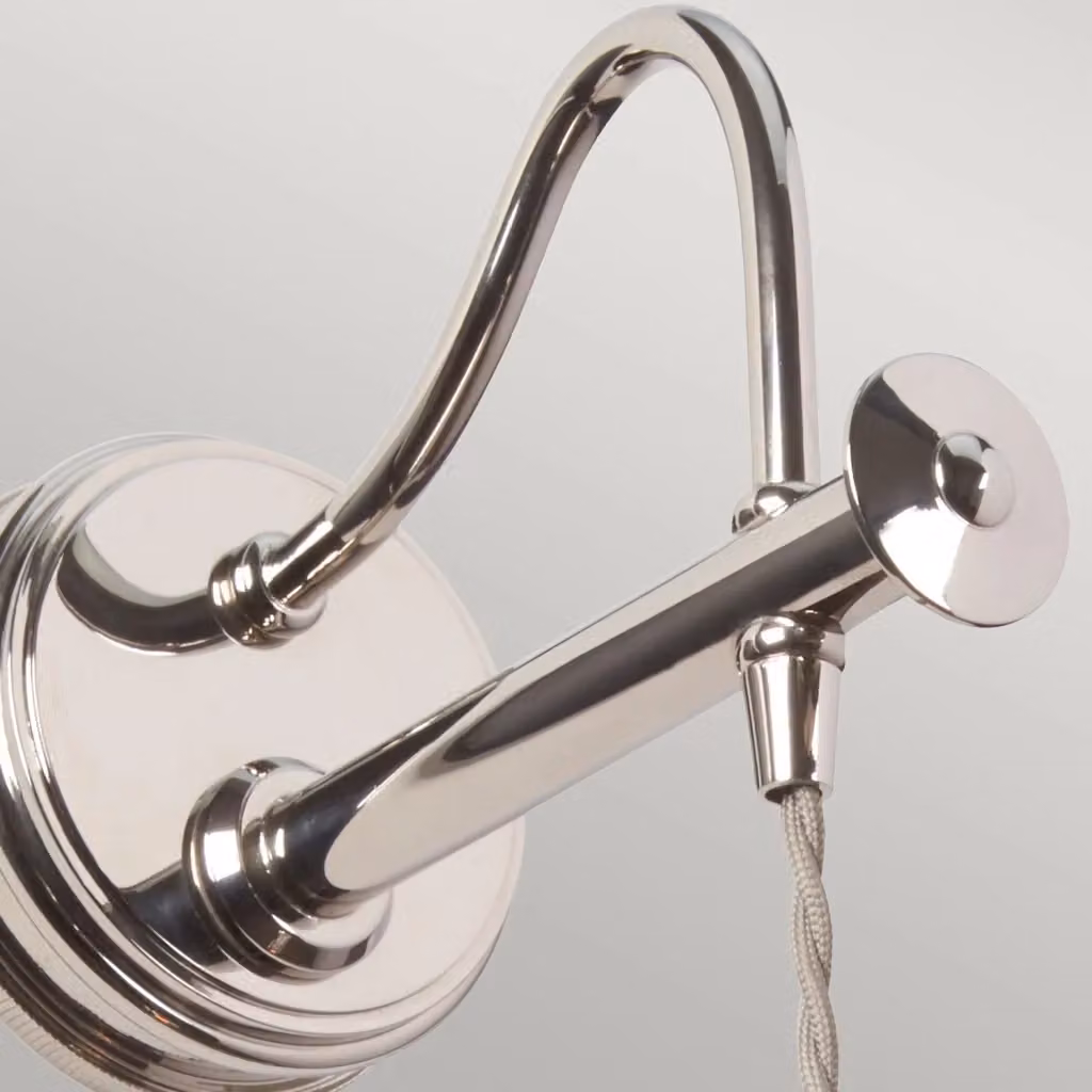 Applique Contemporanea Elstead Lighting in Metallo con Douille Regolabile, Disponibile in Ottone o Nichel Lucido, Attacco E27 – 2