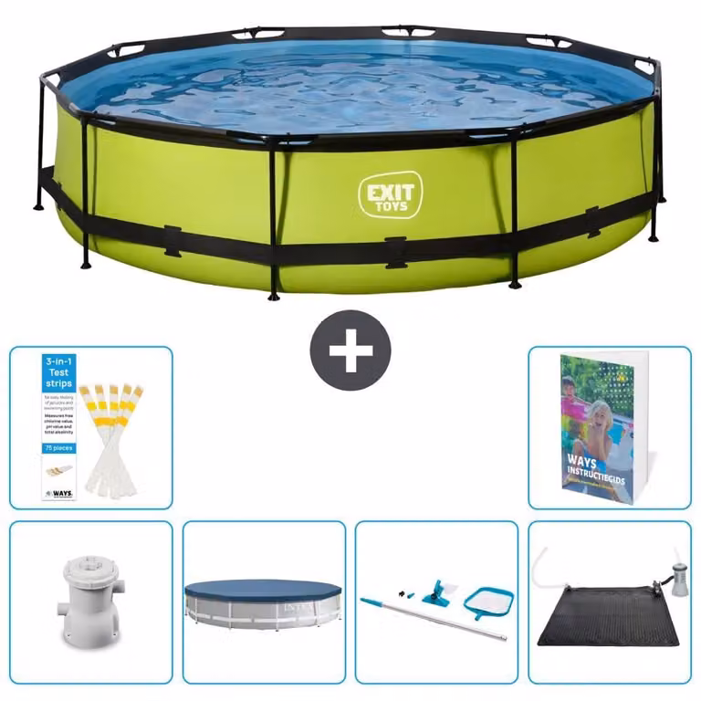 Piscina gonfiabile rettangolare - 360x76 cm - Set da 5 pezzi - Modello S241