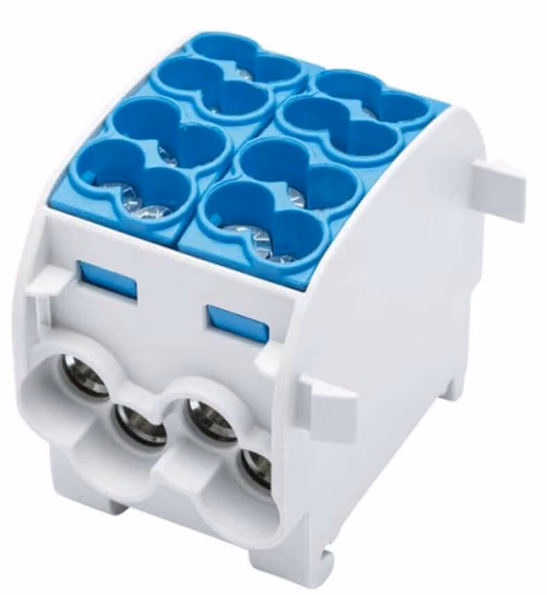 SIMET Blocco distributore Al/Cu SCB 25-2 80120 SIMBLOCK Blu