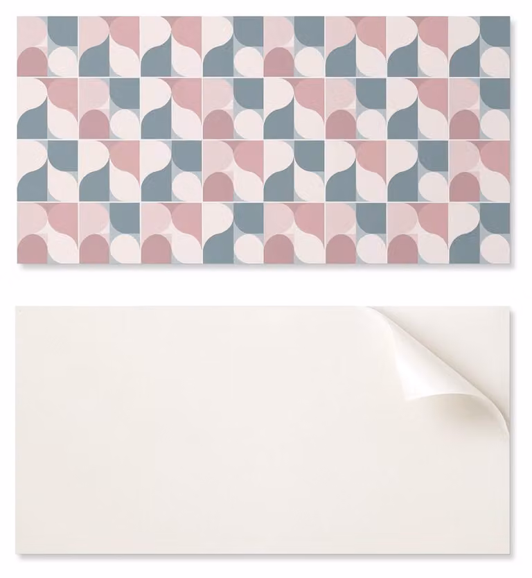 Pannello in vinile autoadesivo con stampa, dimensioni 120 x 60 cm, motivo geometrico astratto