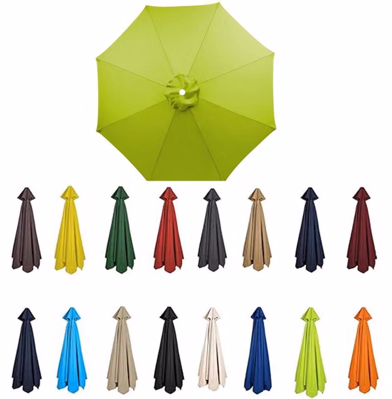 Copertura di ricambio per ombrellone, dimensioni da 3,5 metri a 2 metri, con 6/8 stecche, colore verde erba, protezione UV 50