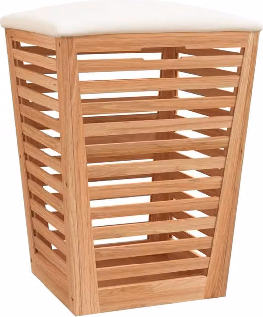 Sgabello da bagno 40,5 x 40,5 x 56 cm in legno massello di noce 02_0006134