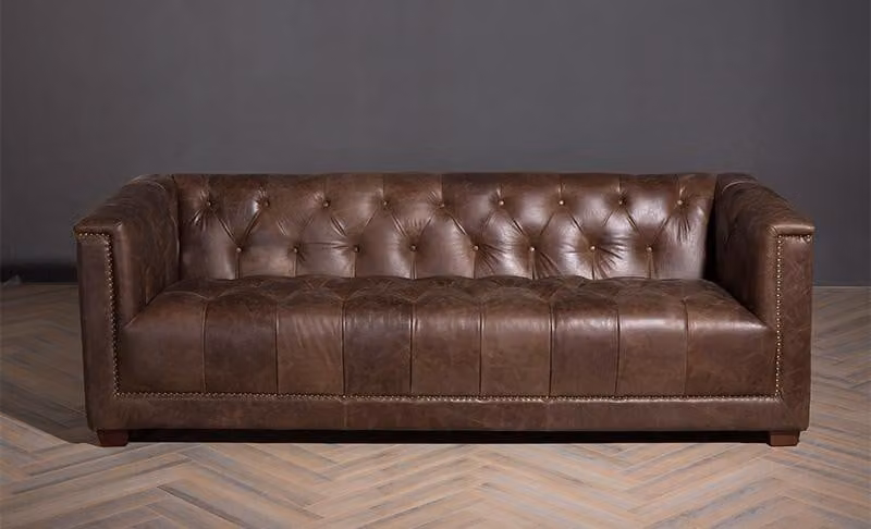 Chesterfield 3+1 Sitzer Sofagarnitur Sofa Couch Leder Couchen Garnitur