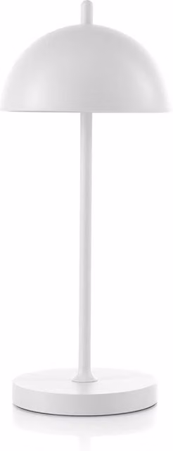 Lampada da tavolo ricaricabile LED bianca con tecnologia touch e dimmerabile in metallo per esterno e interno