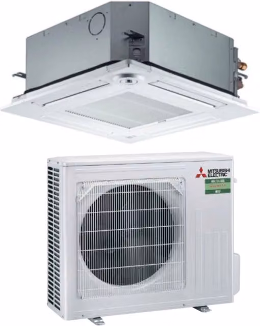 Climatizzatore Condizionatore Mitsubishi Electric Inverter a Cassetta SLZ-M50FA 18000 Btu Bianco con Telecomando e Griglia Incluso