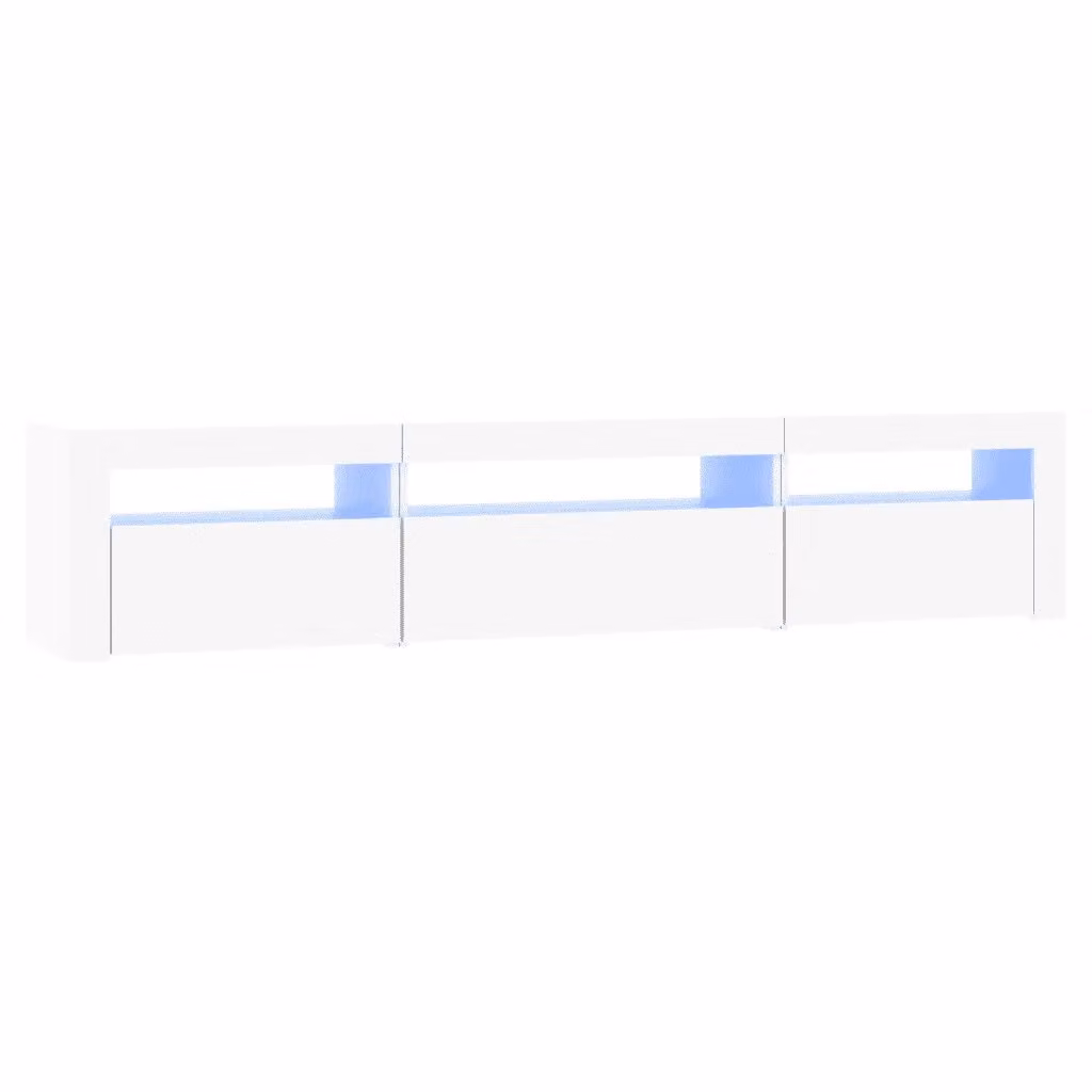 Mobile Porta TV Moderno vidaXL Bianco con Luci LED Integrate L: 195 cm, P: 35 cm, H: 40 cm – 2