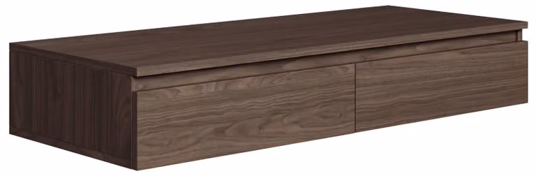 Selsey Bemmi - Scrivania / toletta sospesa con cassetti, noce Wisconsin, 120 cm