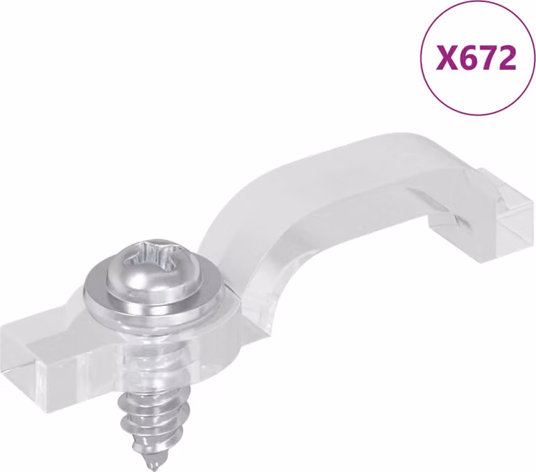 Clip per Striscia LED 23,8 mm 12 pcs Trasparente