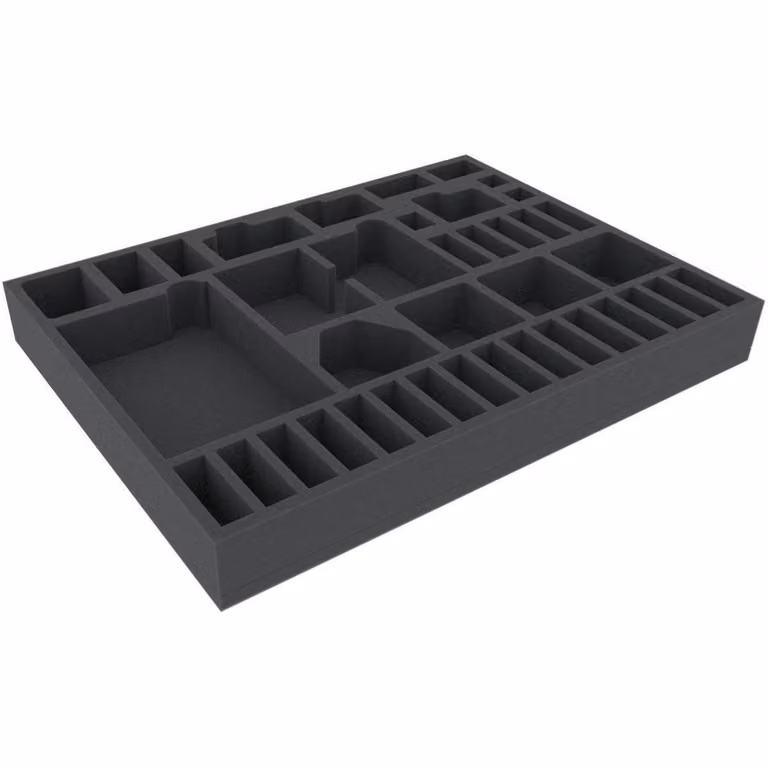 Inserto in schiuma 394x294x45 mm per miniature da giochi da tavolo, 39 scomparti