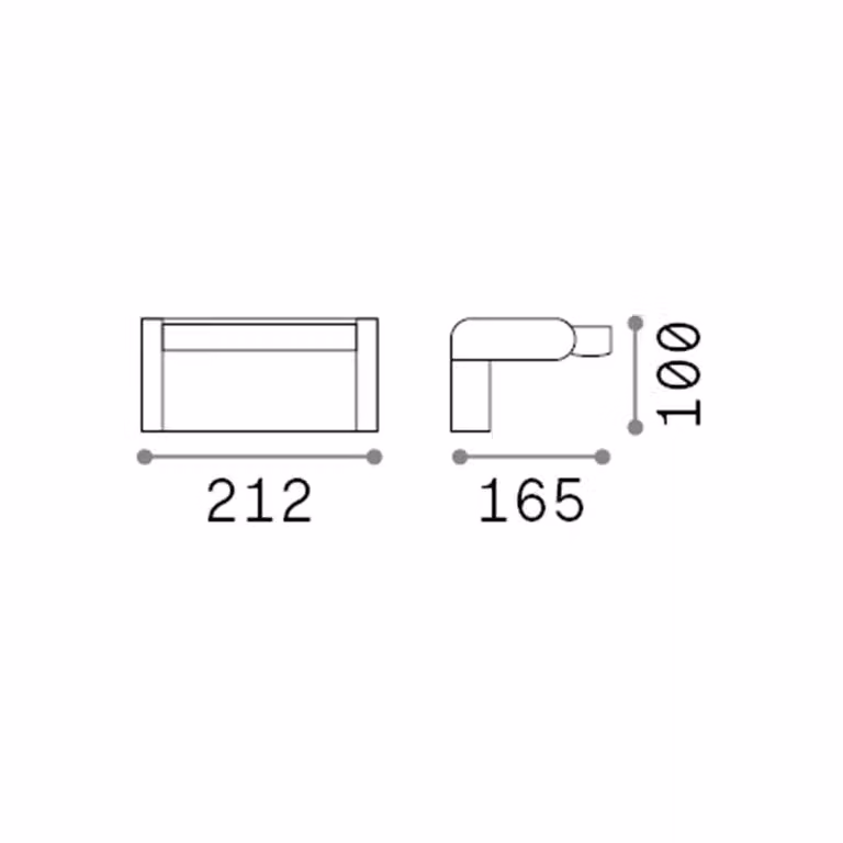 Applique da esterno Ideal Lux Swipe con LED 20,5W luce calda e sensore di movimento
