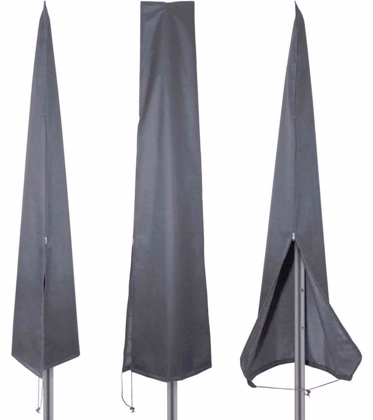 Copertura protettiva per ombrelloni da giardino, dimensioni 2-3 metri, colore grigio, resistente agli agenti atmosferici e al vento, dimensioni 190x25/50 cm