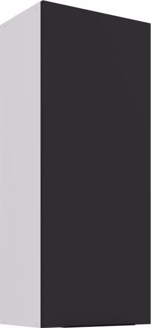 Mobile alto da cucina LUNARA - larghezza 45 cm, nero / bianco