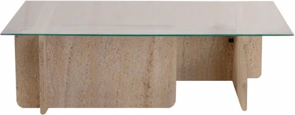 Tavolino in legno "Flavio" - 105 x 65 x 30 cm - Travertino