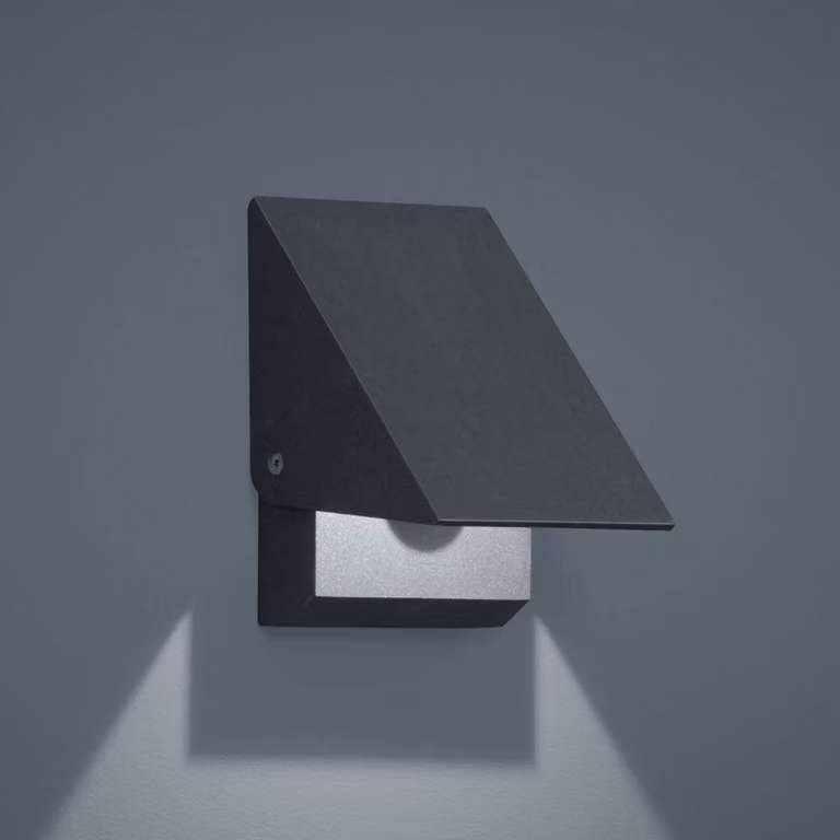 Helestra Applique da esterni a LED Free, Nero, Alluminio, Moderno, Applique LED da esterni