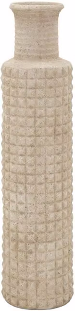 Vaso Sand da esterno alto in resina beige