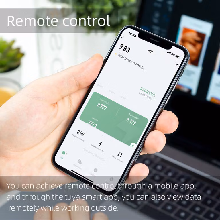 Tuya WiFi Automatic Reclosure Protector Intelligent Metering Breaker Display digitale Interruttore di richiusura Sovraccarico Sovratensione Sottotensione Protezioni di limitazione della corrente Interruttore automatico Controllo APP per cellulare Compatib