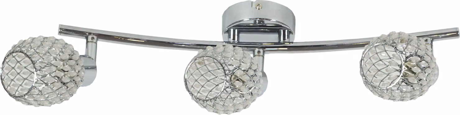 Lampada a sospensione CLEAR trasparente-cromata 3xG9x40W cristallo, dimensioni: 19x62x8 cm, IP20, Candellux