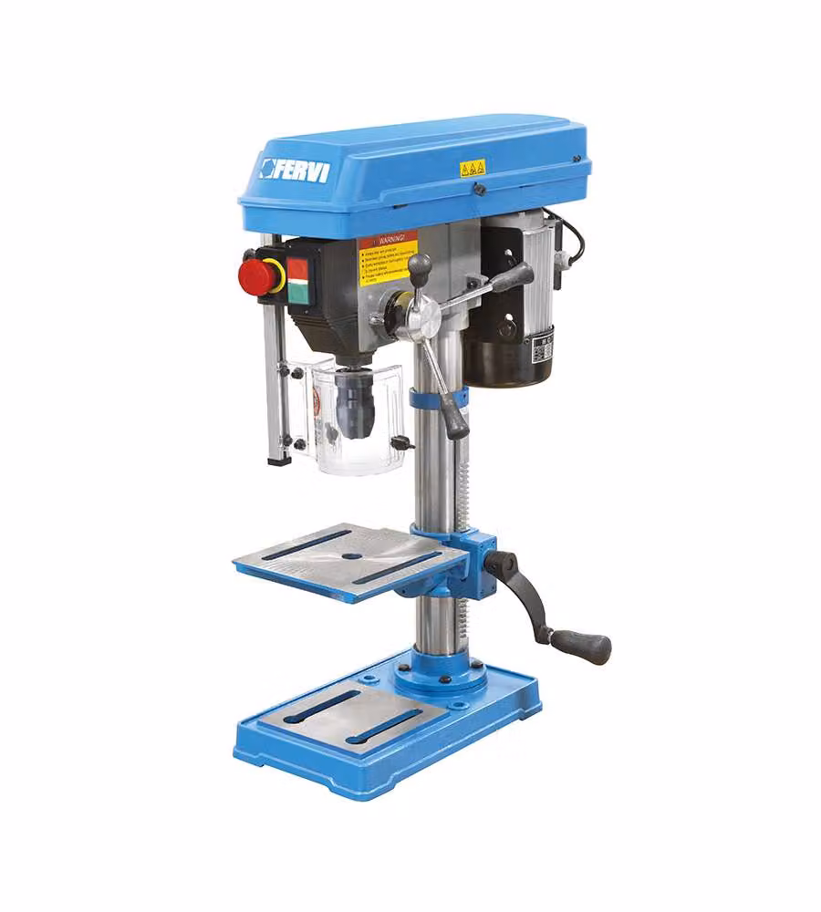 Trapano da banco a cinghia Fervi blu 230V 375W con mandrino autoserrante – 1
