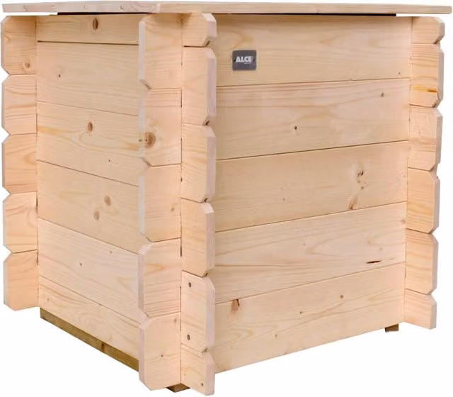 Baule Cassapanca da Esterno Gaia in Legno di Abete Naturale GIORDANOSHOP L/P/H: 60 x 60 x 56 cm