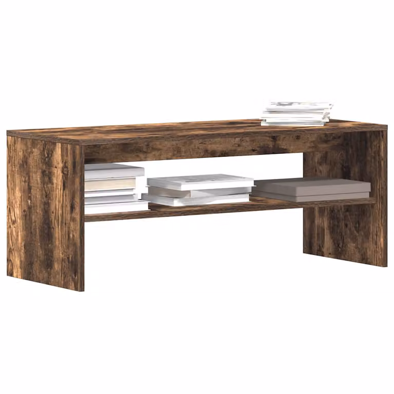Mobile Porta TV Moderno vidaXL in Legno Rovere Fumo con Ruote L/P/H: 100 x 40 x 40 cm