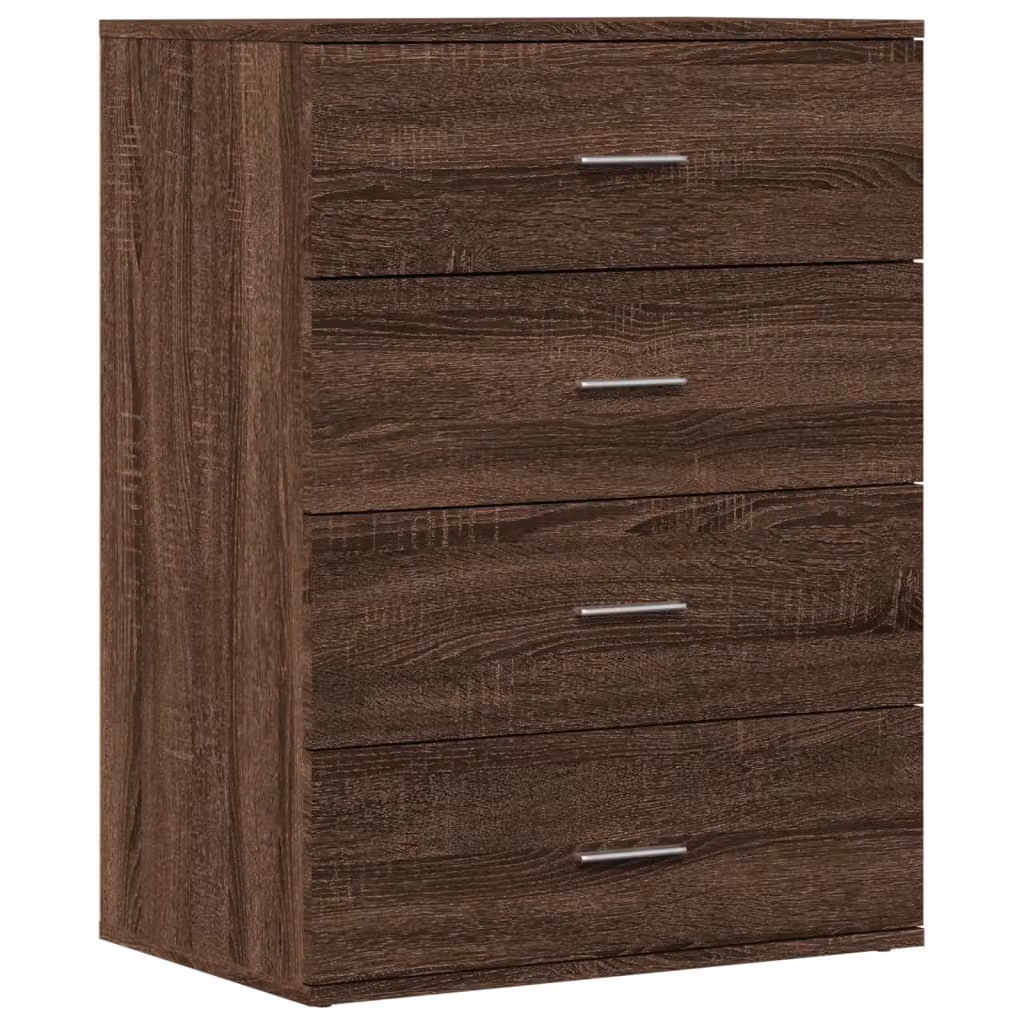 Credenza Grigio Sonoma 60x39x80 cm in Legno Multistrato