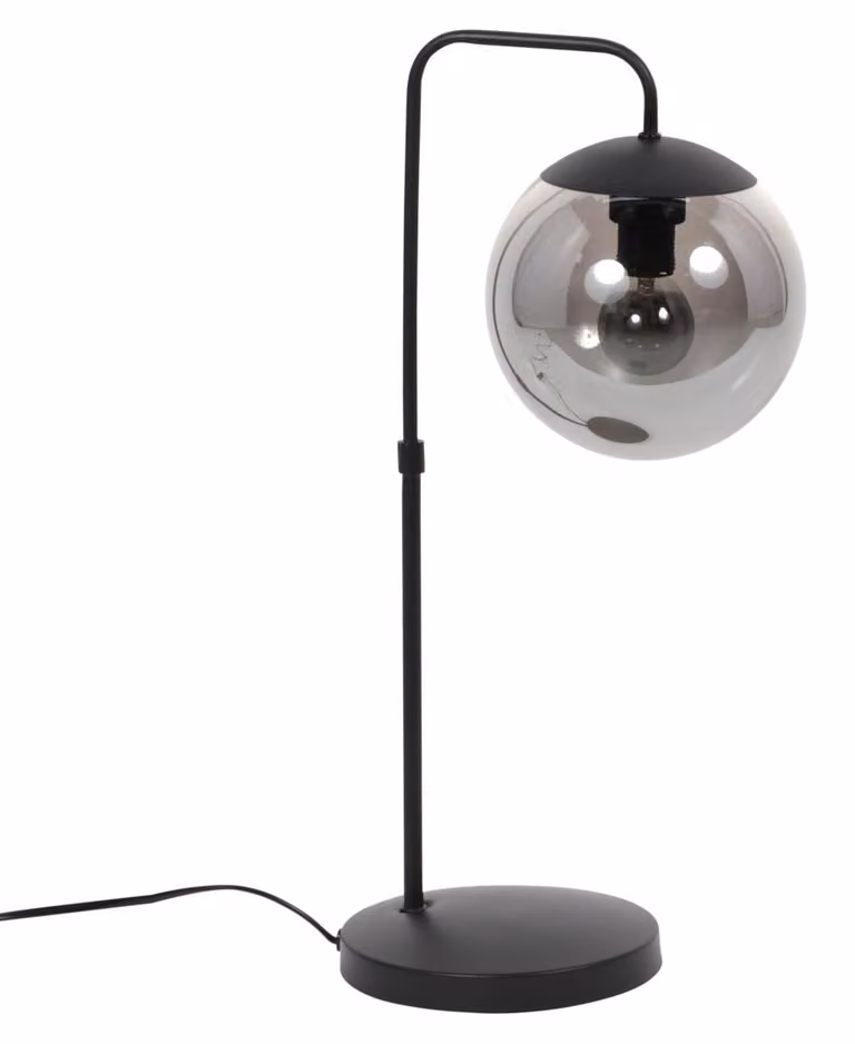 Lampada da tavolo - nero - Bollique - vetro metallo - lampada da scrivania - E14 - 4610ZW - Steinhauer