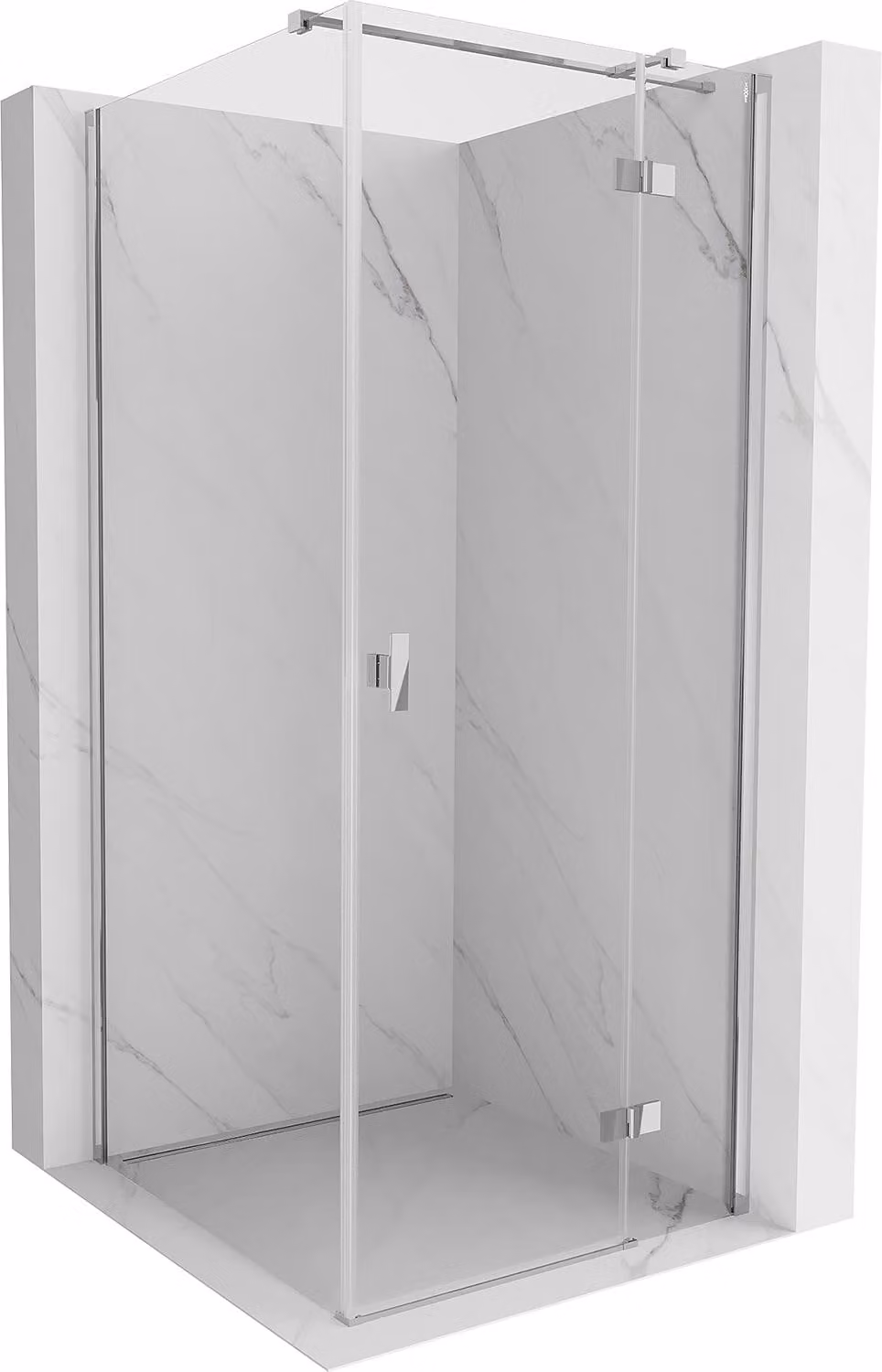 Mexen Mist-H T cabina doccia a battente destra 95 x 95 cm, trasparente, cromo - 8A5T-095-095-01-00-P