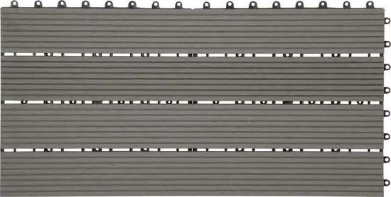 Tegli da giardino - sistema a click - stile e robusti - facili da mantenere & resistenti - grigio chiaro moderno - 30x60 cm