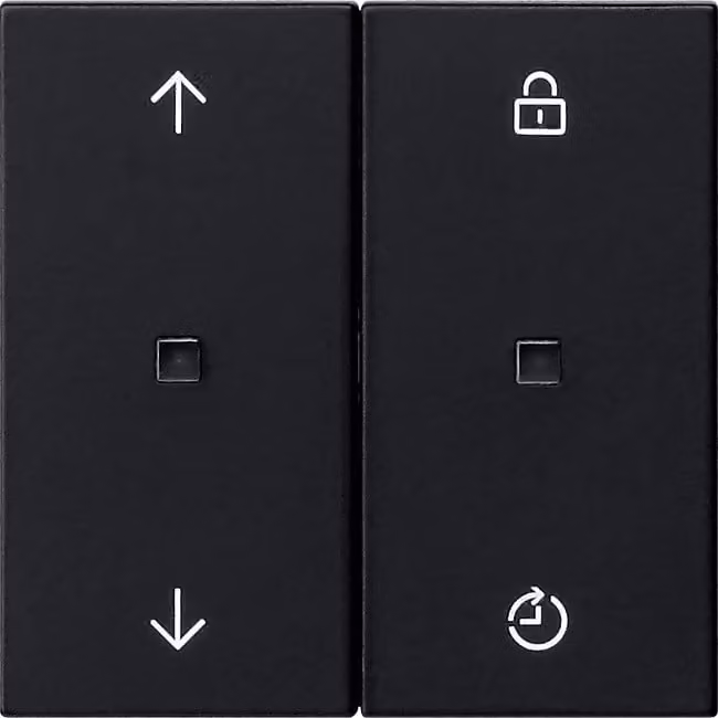 Gira Gira eNet Pannello di comando wireless Memory con frecce Sistema 55 Nero m 5492005