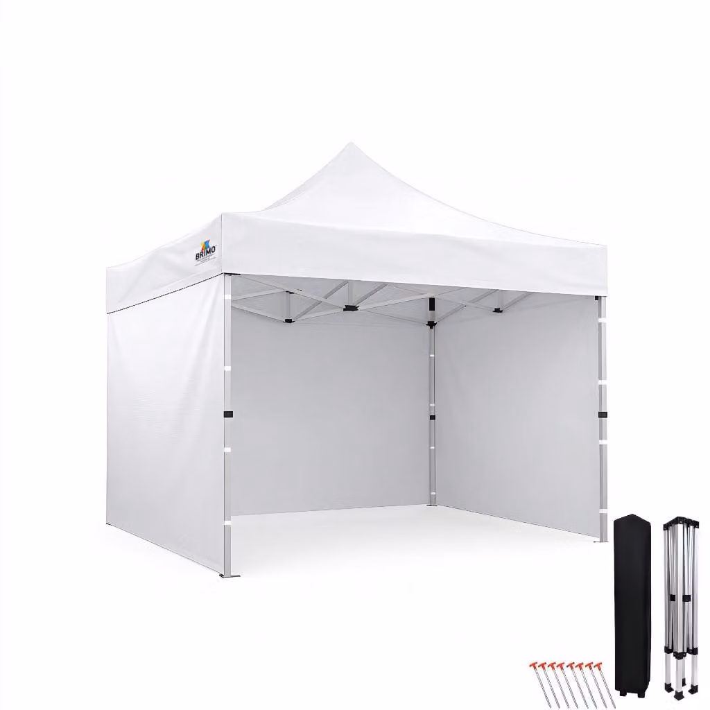 Gazebo pieghevole 3x3 - struttura in acciaio + 3 pareti laterali