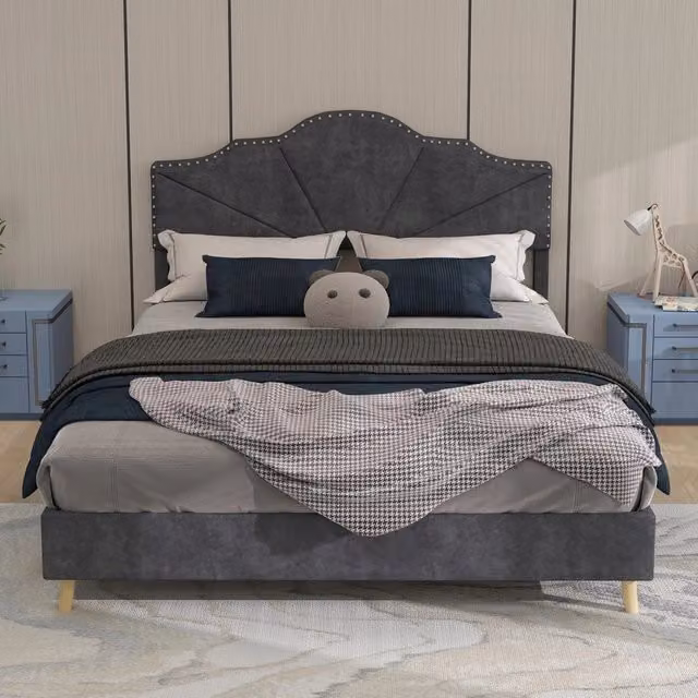 Letto singolo 140x200 - Xylo - Grigio minimalista