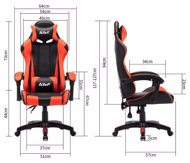 Sedia da gaming - Sedia da ufficio - Sedia per computer - Sedia da corsa - Sedia ergonomica - Schienale regolabile