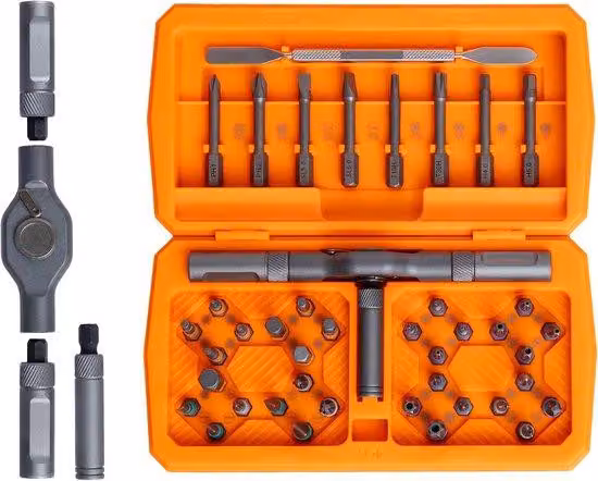 Set di cacciaviti magnetici multibit 42 pezzi con custodia - Attrezzo universale per riparazioni di computer, occhiali, biciclette, orologi, mobili e fai da te