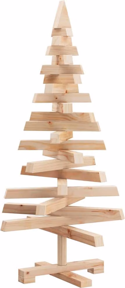 Alberi di Natale Naturale 90 cm Legno di pino massello