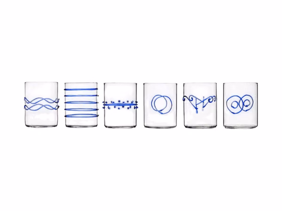 Decò Blu Bicchieri d'Acqua Assortiti - Set da 6