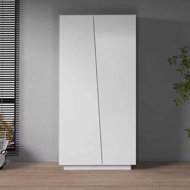 Armadio multiuso WHOUS Easy a 2 ante in legno bianco opaco L: 79,20 cm, P: 38 cm, H: 166 cm